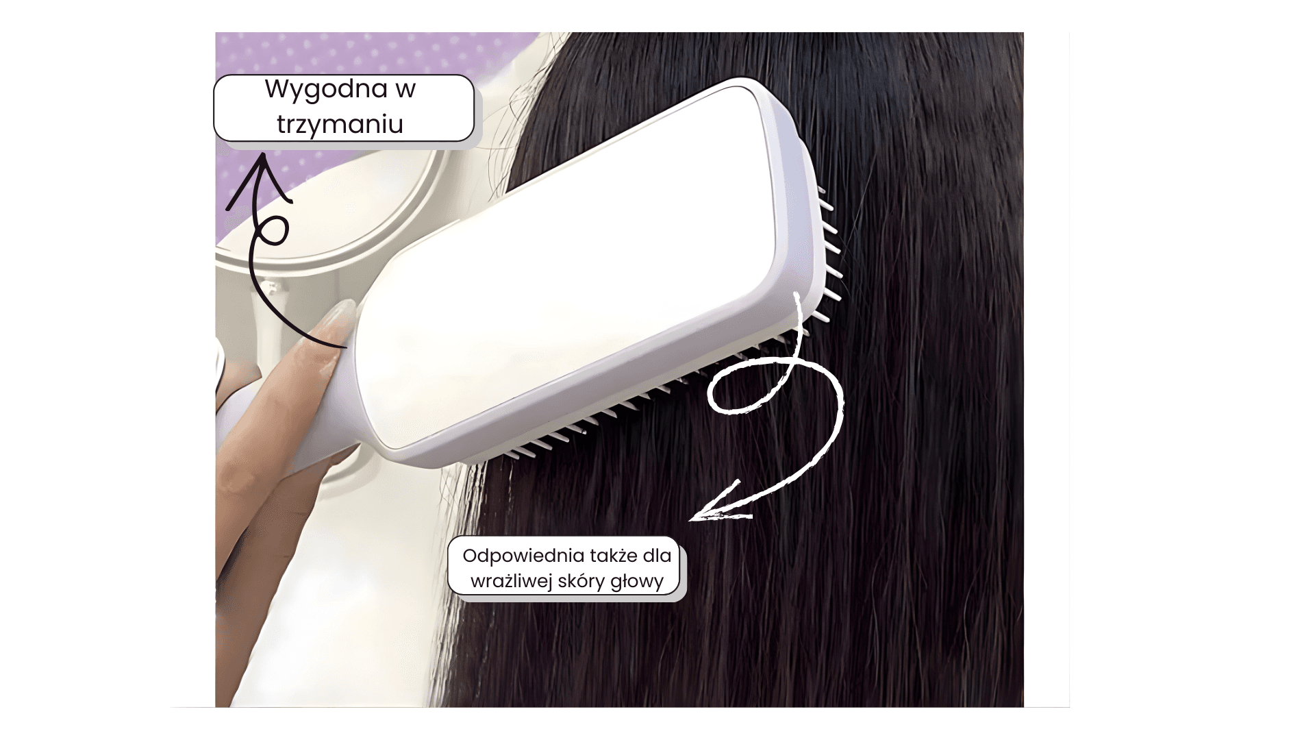 GlowBrush™ – Samoczyszcząca Szczotka do Włosów dla Kobiet