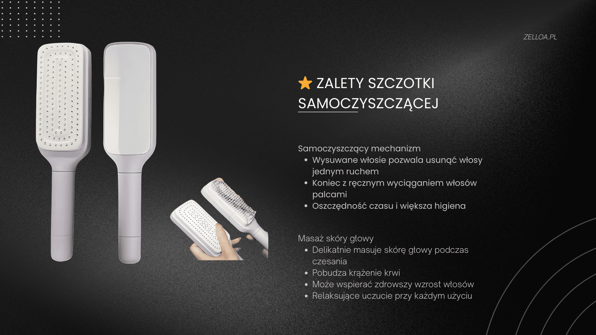 GlowBrush™ – Samoczyszcząca Szczotka do Włosów dla Kobiet